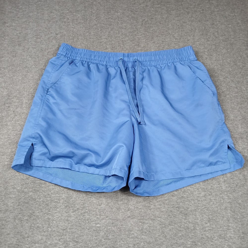 Tek Gear Swim Trunks‎ Mens Large Blue Mesh Lined Drawstring Pockets 230344